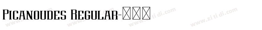 Picanoudes Regular字体转换
